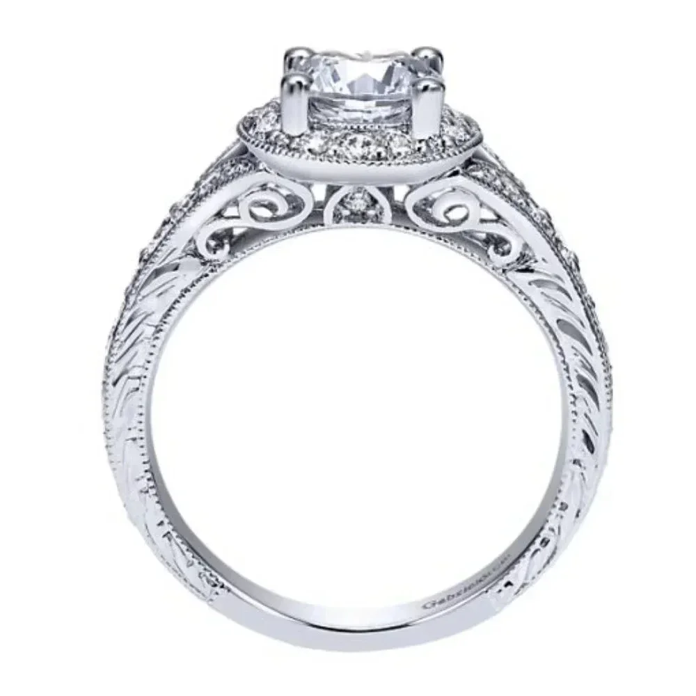 🌸Round Shiny CZ Noble Silver Wedding/Engagement Ring for Women, K808_6